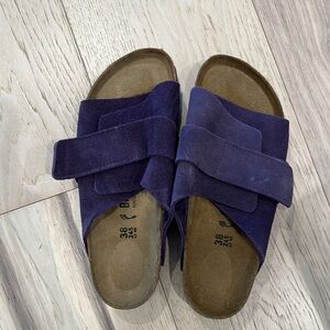 Birkenstock Purple Suede Mules